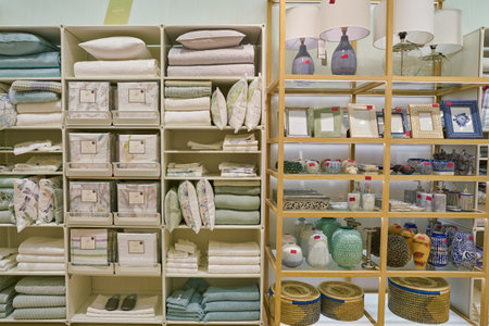 MILAN, ITALY - CIRCA NOVEMBER, 2017: interior shot of Zara Home store in Milan.のeditorial素材