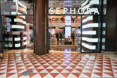 MILAN, ITALY - CIRCA NOVEMBER, 2017: Sephora store in Milan. Sephora is a French chain of cosmetics...