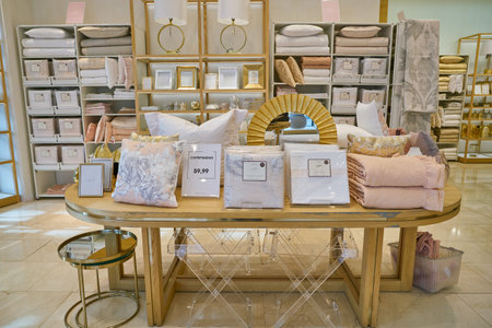 MILAN, ITALY - CIRCA NOVEMBER, 2017: interior shot of Zara Home store in Milan.のeditorial素材