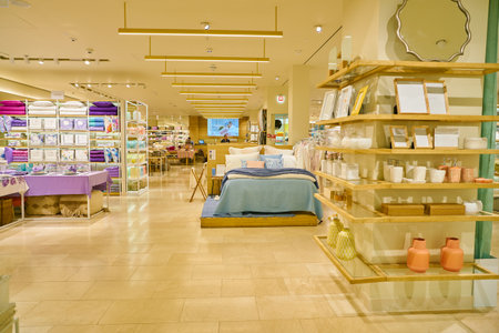 SAINT PETERSBURT, RUSSIA - CIRCA MAY, 2018: Zara Home store in Galeria shopping center.