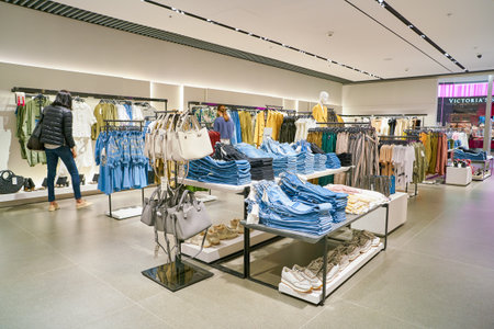 SAINT PETERSBURT, RUSSIA - CIRCA MAY, 2018: interior shot of Zara store in Galeria shopping center.のeditorial素材