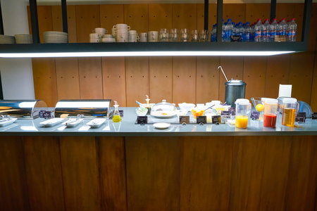 NIZHNY NOVGOROD, RUSSIA - CIRCA JULY, 2018: interior shot of Audi Executive Lounge in Strigino International Airport.のeditorial素材