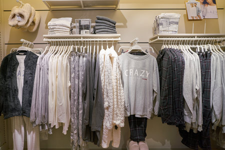 MILAN, ITALY - CIRCA NOVEMBER, 2017: inside Oysho shop in Milan. Oysho is a Spanish clothing...