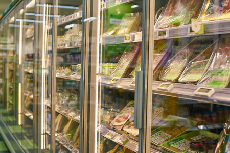 MILAN, ITALY - CIRCA NOVEMBER, 2017: food products for sale in Bio c'Bon shop in Milan.