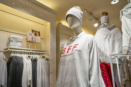 MILAN, ITALY - CIRCA NOVEMBER, 2017: inside Oysho shop in Milan. Oysho is a Spanish clothing...