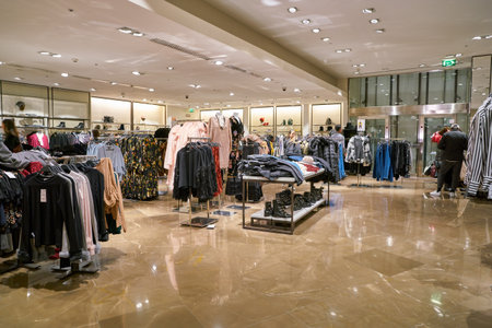 MILAN, ITALY - CIRCA NOVEMBER, 2017: interior shot of Zara shop in Milan.