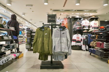 MILAN, ITALY - CIRCA NOVEMBER, 2017: inside Foot Locker store in Milan. Foot Locker Retail, Inc. is...