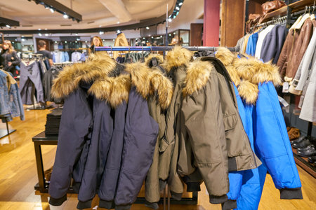 MILAN, ITALY - CIRCA NOVEMBER, 2017: interior shot of Zara shop in Milan.のeditorial素材