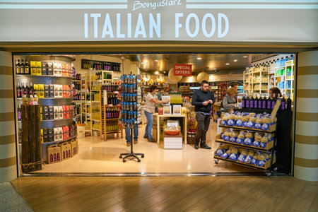 ROME, ITALY - CIRCA NOVEMBER, 2017: interior shot of Fiumicino International Airport "Leonardo da Vinci"のeditorial素材