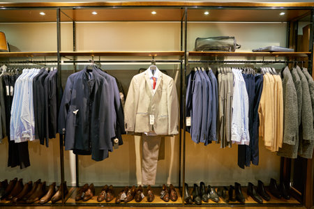 MILAN, ITALY - CIRCA NOVEMBER, 2017: interior shot of Zara shop in Milan.のeditorial素材