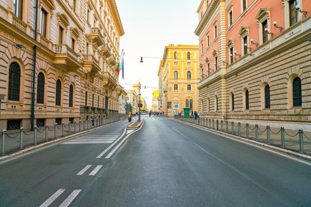 ROME, ITALY - CIRCA NOVEMBER, 2017: Rome urban landscape. Rome is the capital city of Italy.のeditorial素材