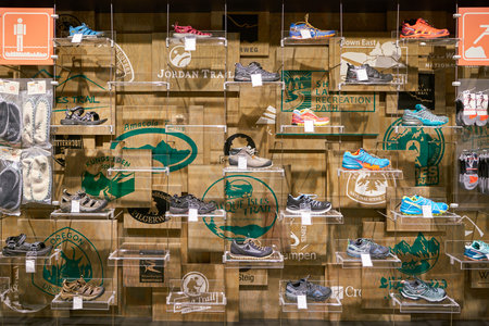 DUSSELDORF, GERMANY - CIRCA SEPTEMBER, 2018: interior shot of Globetrotter store in Dusseldorf.
