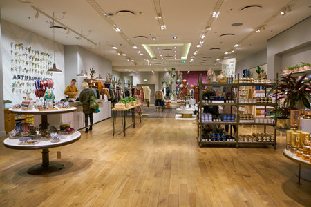 DUSSELDORF, GERMANY - CIRCA SEPTEMBER, 2018: interior shot of Anthropologie store in Dusseldorf.