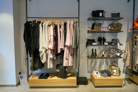 DUSSELDORF, GERMANY - CIRCA SEPTEMBER, 2018: interior shot of Pro-Idee store in Dusseldorf.のeditorial素材