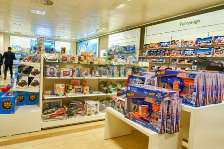 DUSSELDORF, GERMANY - CIRCA SEPTEMBER, 2018: interior shot of Galeria Kaufhof in Dusseldorf.のeditorial素材