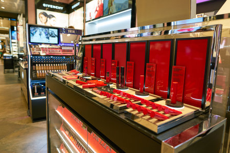 DUSSELDORF, GERMANY - CIRCA SEPTEMBER, 2018: cosmetics on display at a store in Dusseldorf