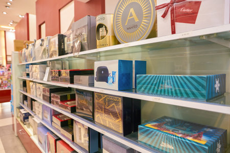 ROME, ITALY - CIRCA NOVEMBER, 2017: interior shot of a shop in Rome.