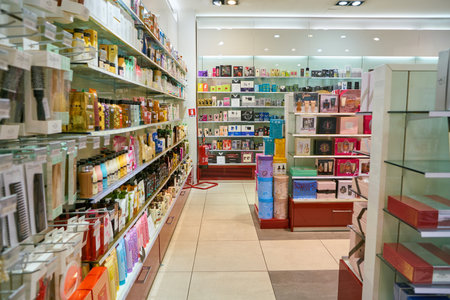 ROME, ITALY - CIRCA NOVEMBER, 2017: interior shot of a shop in Rome.のeditorial素材