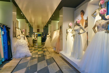 ROME, ITALY - CIRCA NOVEMBER, 2017: interior shot of a Carnevali Spose store in Rome.のeditorial素材