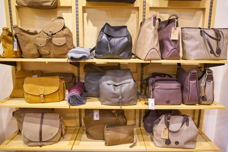 ROME, ITALY - CIRCA NOVEMBER, 2017: interior shot of a Timberland store in Rome.のeditorial素材