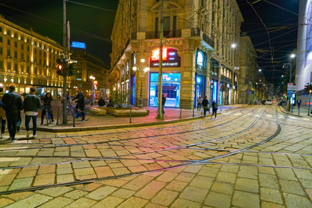 MILAN, ITALY - CIRCA NOVEMBER, 2017: Milan urban landscape. Milan is a city in northern Italy.のeditorial素材