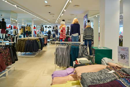 ROME, ITALY - CIRCA NOVEMBER, 2017: interior shot of OVS shop in Rome.のeditorial素材