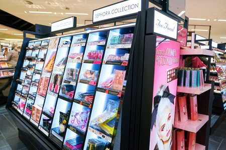DUSSELDORF, GERMANY - CIRCA SEPTEMBER, 2018: interior shot of Galeria Kaufhof in Dusseldorf.のeditorial素材