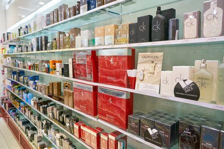 ROME, ITALY - CIRCA NOVEMBER, 2017: interior shot of a shop in Rome.