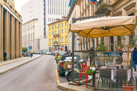 MILAN, ITALY - CIRCA NOVEMBER, 2017: Milan urban landscape. Milan is a city in northern Italy.のeditorial素材