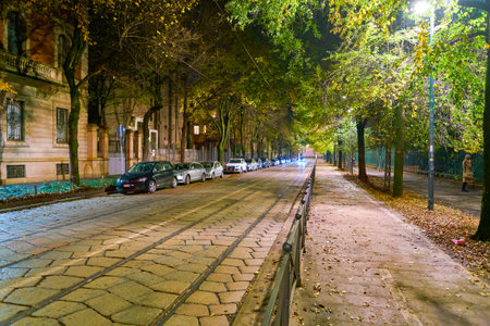 MILAN, ITALY - CIRCA NOVEMBER, 2017: Milan urban landscape. Milan is a city in northern Italy.のeditorial素材