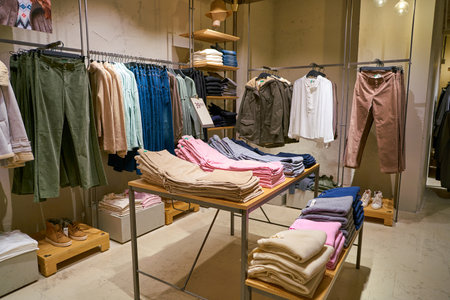 ROME, ITALY - CIRCA NOVEMBER, 2017: interior shot of United Colors of Benetton store in Rome.のeditorial素材