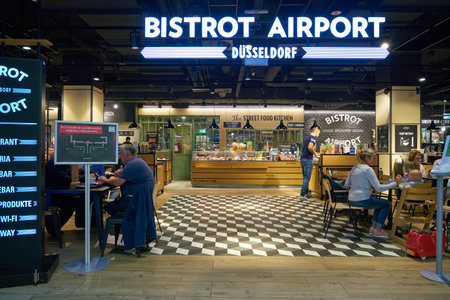 DUSSELDORF, GERMANY - CIRCA OCTOBER, 2018: Bistrot Airport in Dusseldorf airport.のeditorial素材