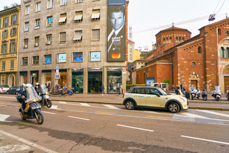 MILAN, ITALY - CIRCA NOVEMBER, 2017: Milan urban landscape. Milan is a city in northern Italy.