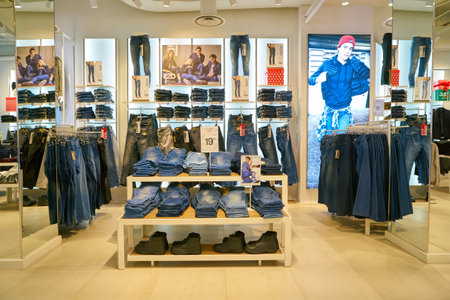 ROME, ITALY - CIRCA NOVEMBER, 2017: interior shot of OVS shop in Rome.