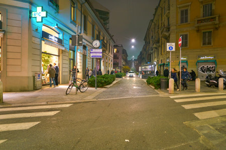 MILAN, ITALY - CIRCA NOVEMBER, 2017: Milan urban landscape. Milan is a city in northern Italy.のeditorial素材