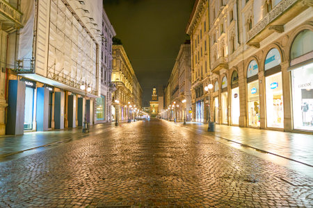 MILAN, ITALY - CIRCA NOVEMBER, 2017: Milan urban landscape. Milan is a city in northern Italy.のeditorial素材
