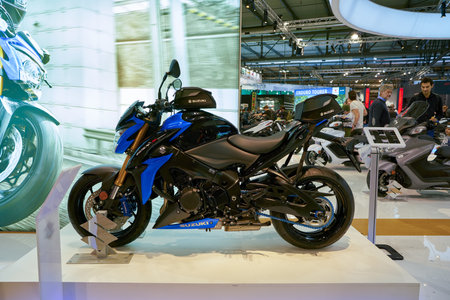 MILAN, ITALY - NOVEMBER 11, 2017: motorcycles on display at EICMA 2017 - 75th International...