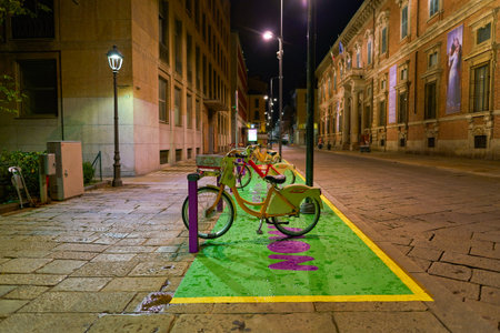 MILAN, ITALY - CIRCA NOVEMBER, 2017: Milan urban landscape. Milan is a city in northern Italy.のeditorial素材