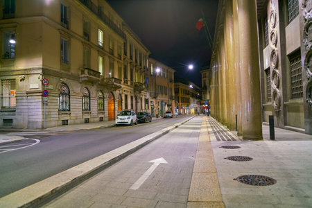 MILAN, ITALY - CIRCA NOVEMBER, 2017: Milan urban landscape. Milan is a city in northern Italy.のeditorial素材
