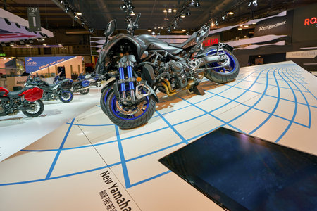 MILAN, ITALY - NOVEMBER 11, 2017: a motorcycle on display at EICMA 2017 - 75th International...