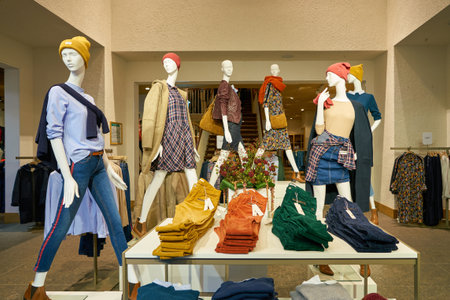 DUSSELDORF, GERMANY - CIRCA SEPTEMBER, 2018: interior shot of Esprit shop in Dusseldorf.