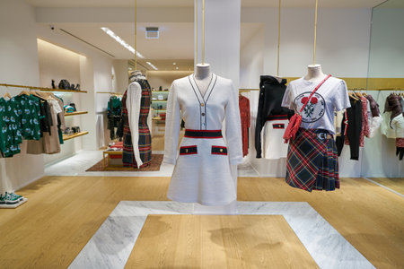 DUSSELDORF, GERMANY - CIRCA SEPTEMBER, 2018: interior shot of Maje shop in Dusseldorf.