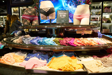ROME, ITALY - CIRCA NOVEMBER, 2017: interior shot of a Victoria's Secret shop in Romeのeditorial素材