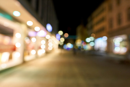 DUSSELDORF, GERMANY - CIRCA SEPTEMBER, 2018: defocused shot of Dusseldorf urban landscape.のeditorial素材