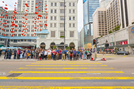 HONG KONG, CHINA - CIRCA FEBRUARY, 2019: The Peninsula hotel in Hong Kong.のeditorial素材