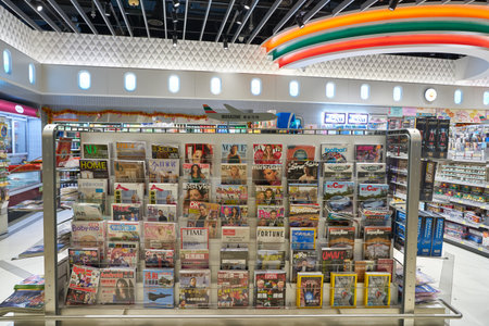 HONG KONG, CHINA - CIRCA JANUARY, 2019: 7-Eleven convenience store in Hong Kong international Airport.のeditorial素材