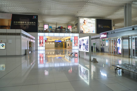 HONG KONG, CHINA - CIRCA JANUARY, 2019: interior shot of Hong Kong International Airport.のeditorial素材