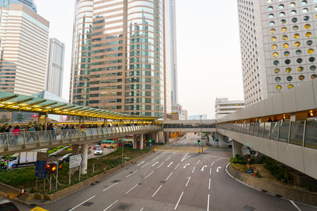 HONG KONG, CHINA - CIRCA JANUARY, 2019: Hong Kong in the evening.