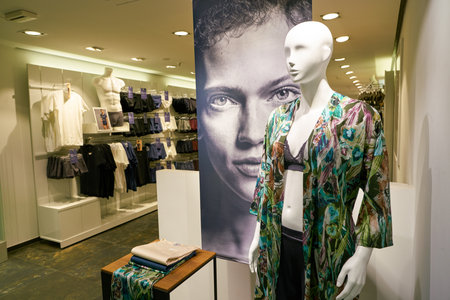 ZURICH, SWITZERLAND - CIRCA OCTOBER, 2018: mannequin on display at a store in Zurich International Airport.のeditorial素材
