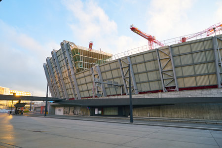 ZURICH, SWITZERLAND - CIRCA OCTOBER, 2018: the Circle construction site at Zurich International...